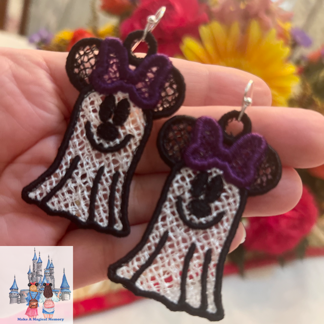 Mrs Mouse Ghost Earrings