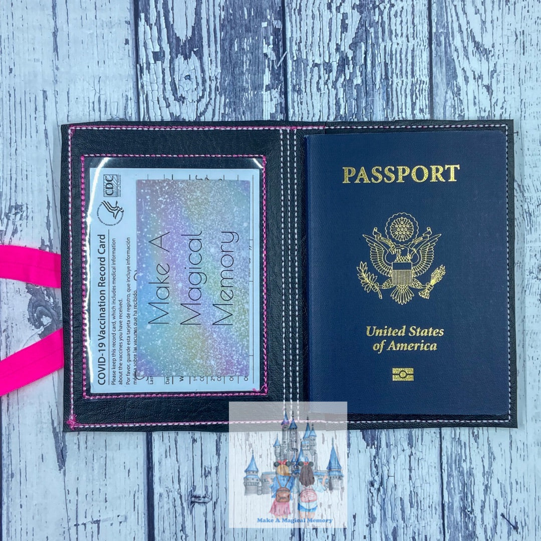 Passport/Vax Card Holder (Glitter Snacks)