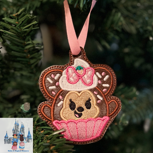 Sweet Treat Mrs Mouse w/Ribbon Ornament