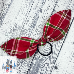 Christmas Plaid Large Hair Tie