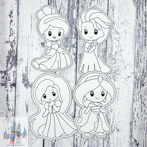 Long Hair Princess Coloring Doll