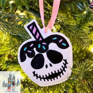 Sweet Treat Skelly Apple w/Ribbon Ornament